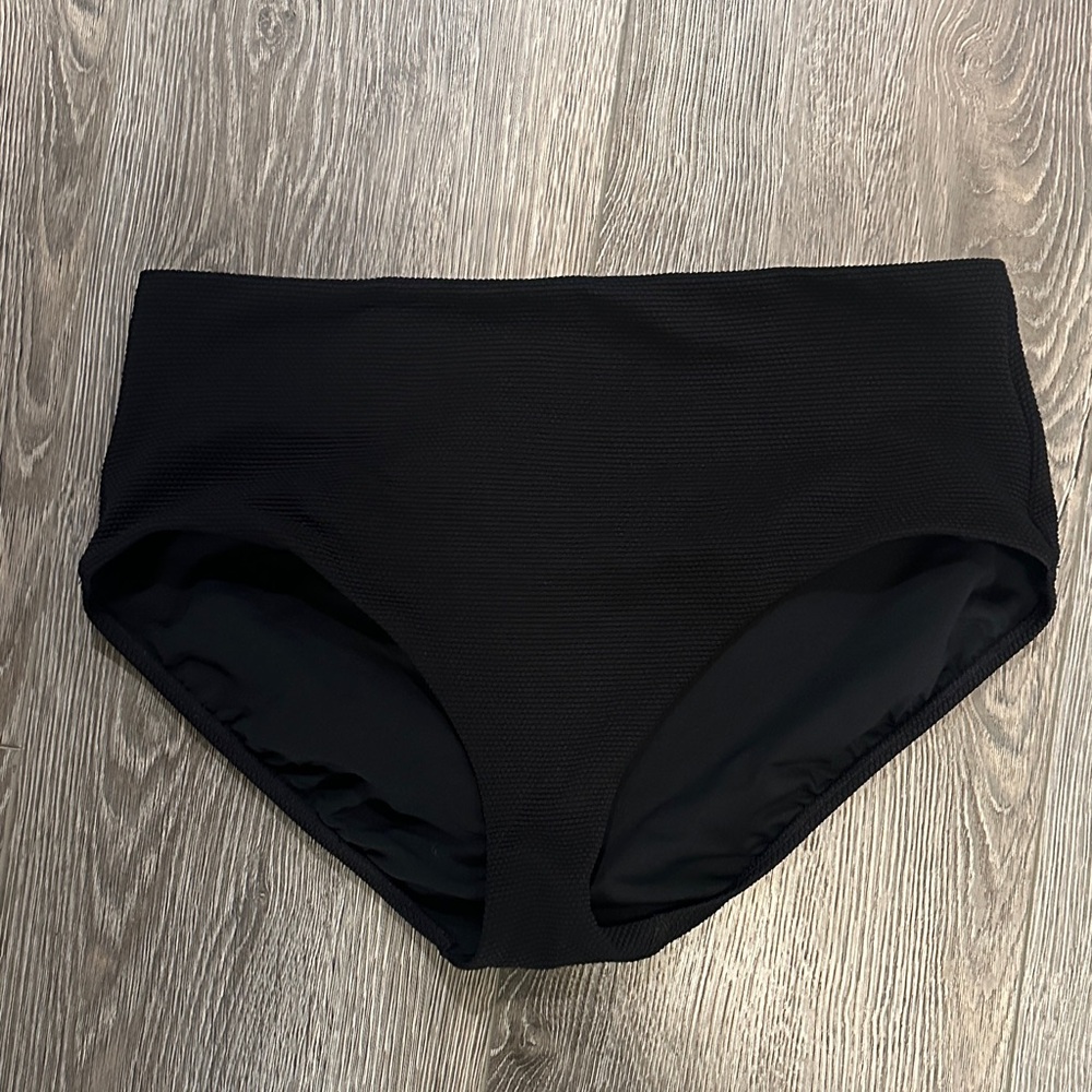 Athleta Black High-Waist Swim Bottoms